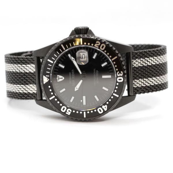 DETOMASO SAN REMO DIVER AUTOMATIC Professional Edelstahl BLACK DT1025-N-855 (13279)
