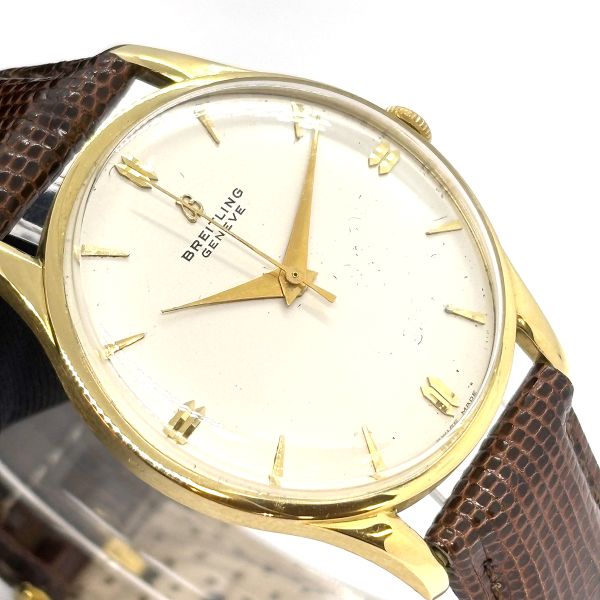 Breitling Vintage 1911 Handaufzug 750er Gelbgold Full Set aus 1969 (27597)