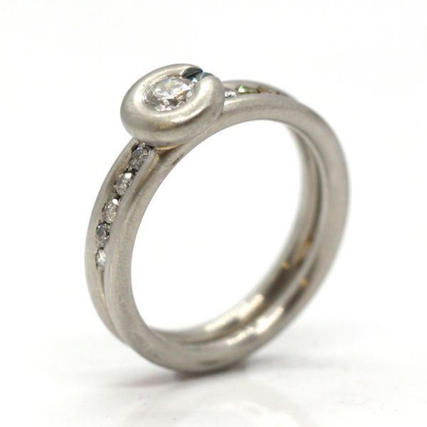 Brillantring 950er Platin 0,45 Ct Diamanten im Brillantschliff GR 53 (13392)