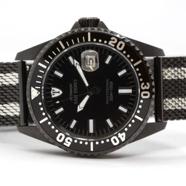 DETOMASO SAN REMO DIVER AUTOMATIC Professional Edelstahl BLACK DT1025-N-855 (13279)