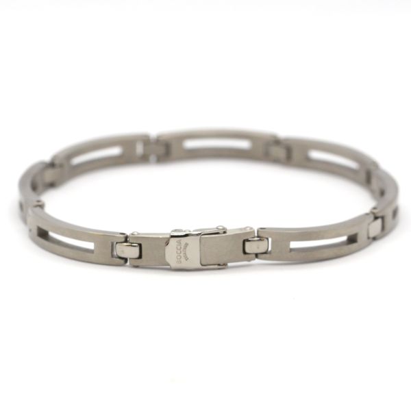 BOCCIA Titanium Armband Gliederarmband 210 mm kürzbar (2864)