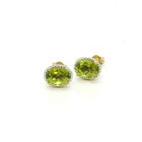 Ohrstecker 375er Gelbgold / rhodiniert mit Peridot Ohrstecker 375er Gelbgold / rhodiniert mit Peridot