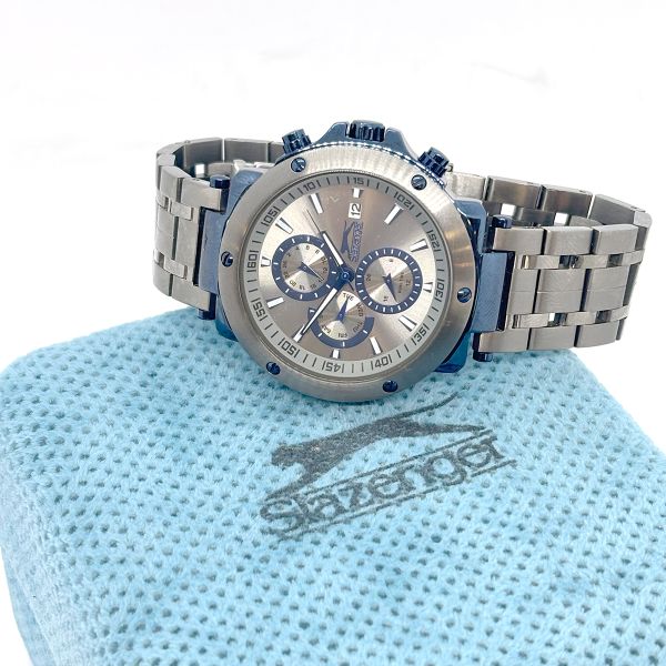 Slazenger Herren Armbanduhr Quarz IP Gun SL0909562j Multifunktion neuwertiger Zustand (37205)
