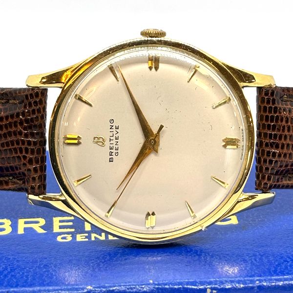 Breitling Vintage 1911 Handaufzug 750er Gelbgold Full Set aus 1969 (27597)