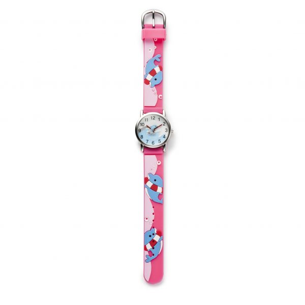 tactic Kinder Armbanduhr pink "Delfin" 06060 NEU