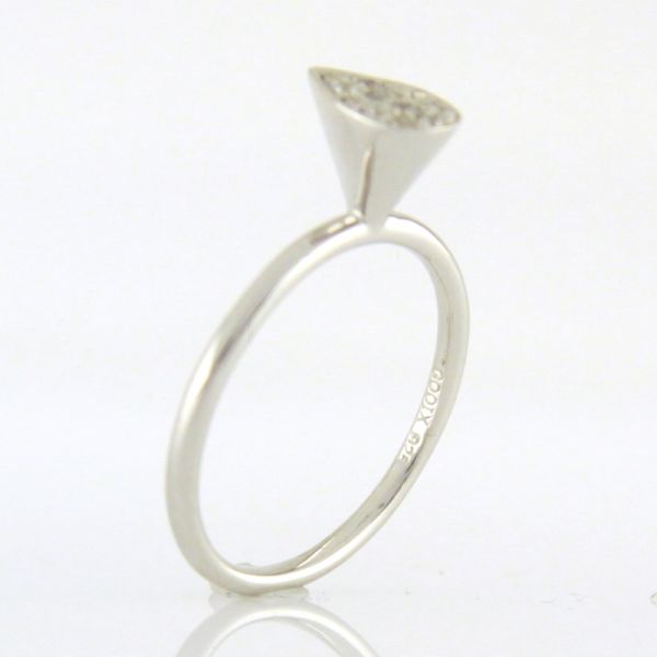 GOOIX Zierlicher Damen Ring Rund 925er Silber Zirkonia GR 54 NEU UVP.: 35,-