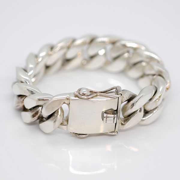Gliederarmband Herren schwer 925er Silber massiv (38000)