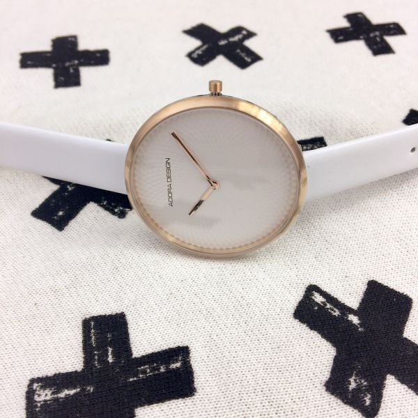 Adora Design Damen Armbanduhr AD8123 Edelstahl IP rosé/ weiß 3 bar