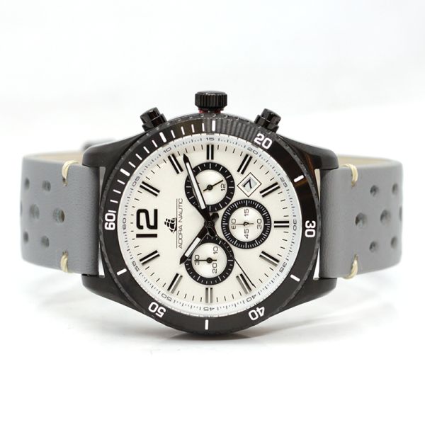 Adora Nautic Herren Chrono Edelstahl IP Balck Ø 44 mm AN2275 NEU
