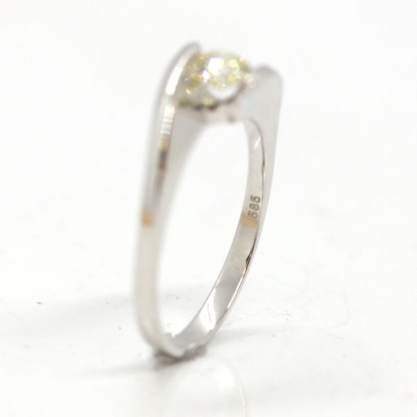 Brillant Spannring 585er Weißgold 0,30 Ct Diamanten im Brillantschliff GR 54 NEU