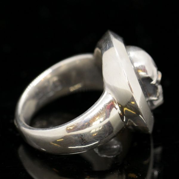 Ring Siegelring "STAR SKULL" 925er Silber Gr 60 NEU