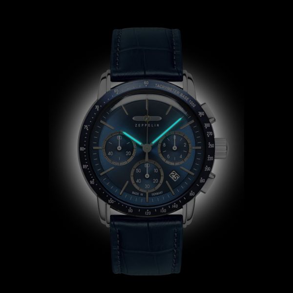 Zeppelin Herren Armbanduhr CM 6S20 NEW YORK Quarz Chronograph Ref. 8878-3 NEU