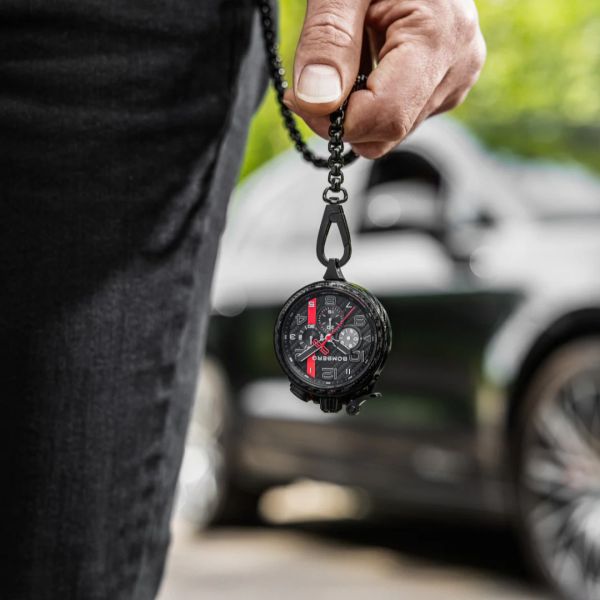 BOMBERG BOLT-68 Racing Carbon XR Chrono 45 mm Edelstahl PVD Black Silikonband BS45CHPBA.059-37.12 NE