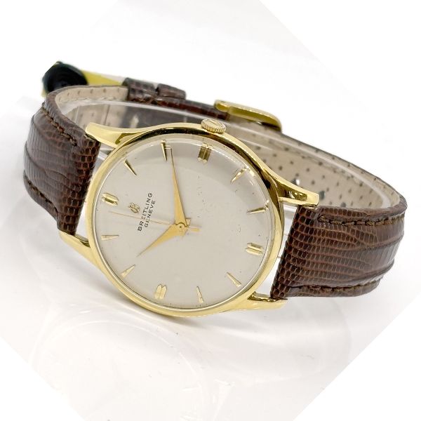 Breitling Vintage 1911 Handaufzug 750er Gelbgold Full Set aus 1969 (27597)