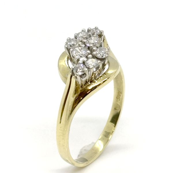 Diamant Ring 585er Gelbgold GR 65 ca. 0,72 Ct Diamanten im Brillantschliff (25759)
