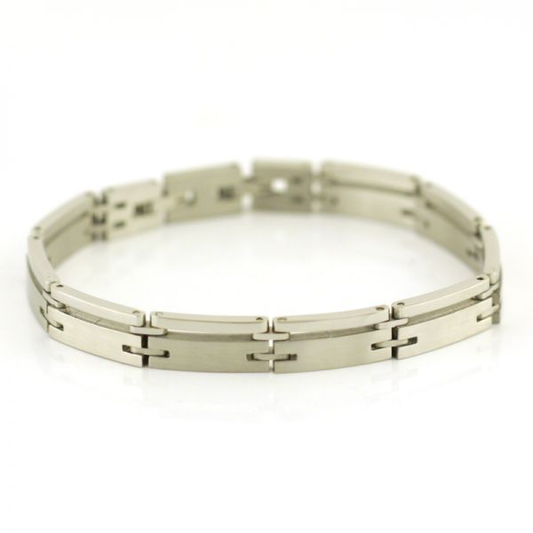 Herren Armband Edelstahl Gliederarmband matt/polliert NEU