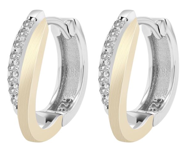 Creolen "Tulipan" 925er Silber vergoldet Bi-Color 5300327-001 NEU