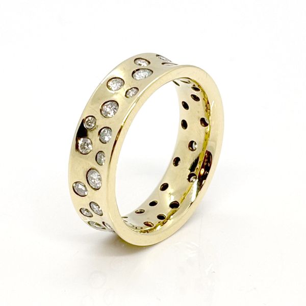 Ring Sternenhimmel 585er Gelbgold ca.1,18 Ct Diamanten im Brillantschliff GR 63 (27791)