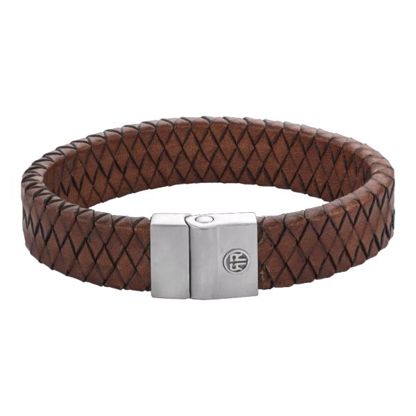 Rebel & Rose Armband "Full Metal Premium 15mm Vintage Brown" 19 cm RR-M0048-S-L NEU