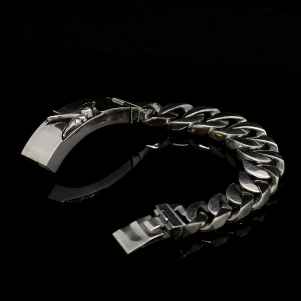 Armband Panzerarmband massiv "SWALLOW" 925er Silber Buckle 18 x 190 mm NEU