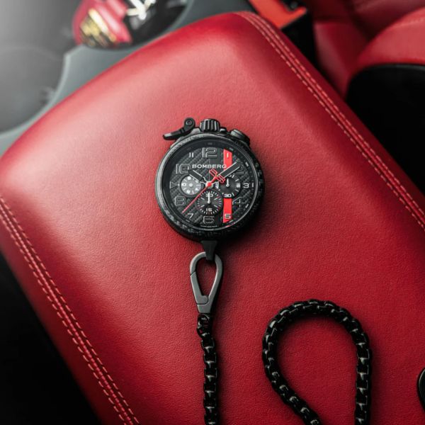 BOMBERG BOLT-68 Racing Carbon XR Chrono 45 mm Edelstahl PVD Black Silikonband BS45CHPBA.059-37.12 NE