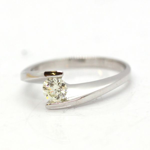 Brillant Spannring 585er Weißgold 0,30 Ct Diamanten im Brillantschliff GR 54 NEU