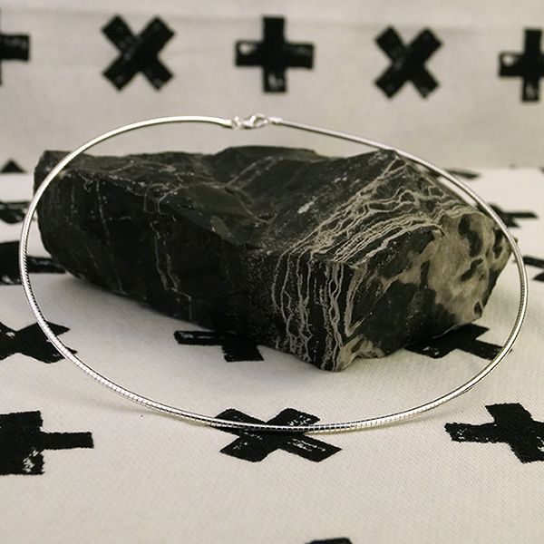 Omega Halsreif 925er Silber 43 cm 2 mm Stärke NEU