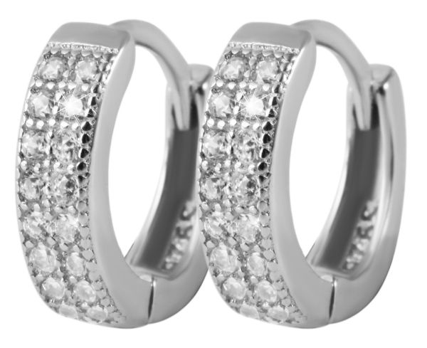 Creolen "Conny" 925er Silber rhodiniert Zirkonia 5300161-001 NEU