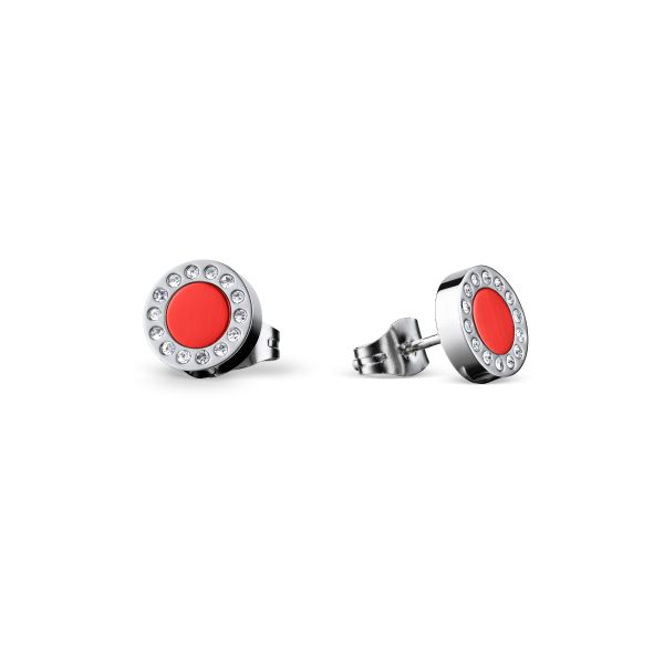 BERING Ohrstecker Arctic Symphony silber glänzend rot 707-149-05 NEU