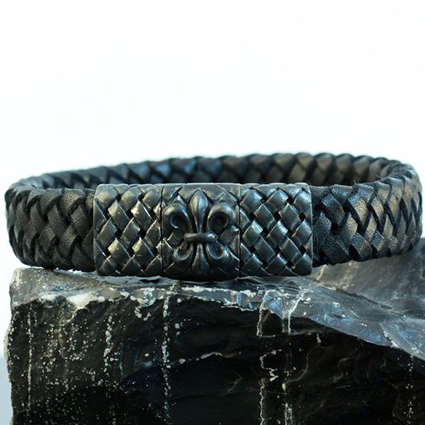 JJJ LA Leder Armband "LILY" aus 925er Silber Magnetschließe 200 mm