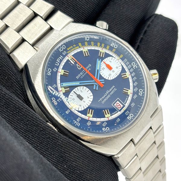 Breitling Vintage TransOcean Chrono Edelstahl Ref. 2119 Caliber-12 Revisioniert (26676)