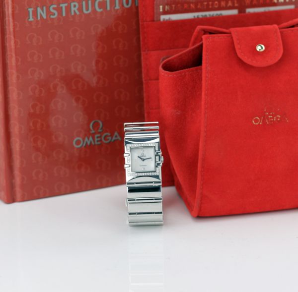 Omega Constellation Damen Armbanduhr Edelstahl Diamant Besatz Quarz Ref. 15287600 (7294)