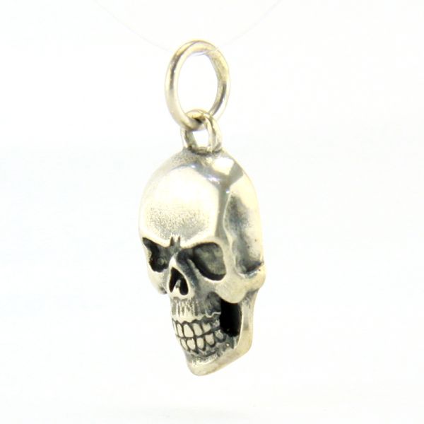 JJJ LA Anhänger "SMALL SILVER SKULL" kleiner Totenschädel in 925er Silber Herren Damen