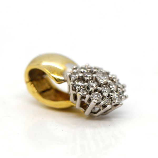 Diamantclip 585er Gebgold Diamanten im Brillantschliff 0,50 Ct (22971)