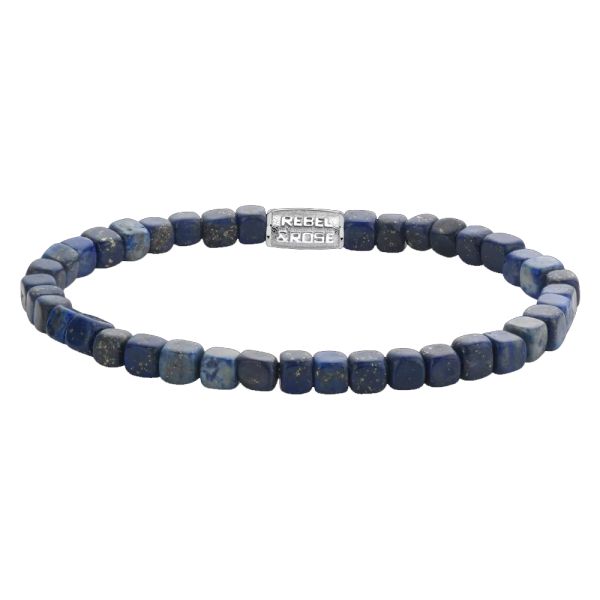 Rebel & Rose Armband "Roll The Dice - Lapis Lazuli" 4 mm RR-40078-S-M 17,5 cm NEU