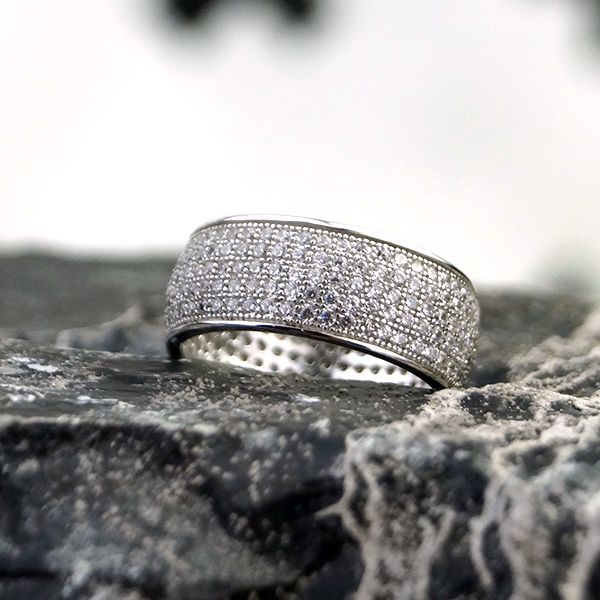 Silber Ring Micro Pavé Zirkonia 925er Sterling Silber GR 54 (US7) BR11275-7