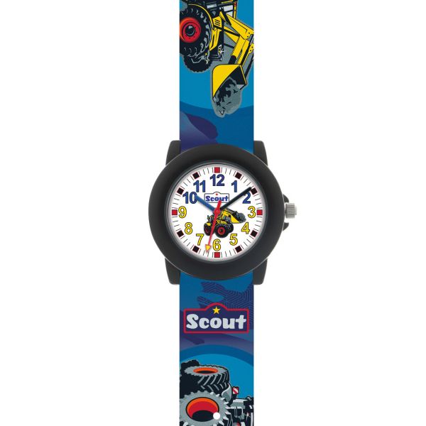 SCOUT Kinder Uhr "CRYSTAL LANDMASCHIENEN" Ø 30 mm Quarz 280305038 NEU