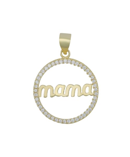 Anhänger MAMA "Ommy" 925er Silber vergoldet Zirkonia 5310080-002 NEU