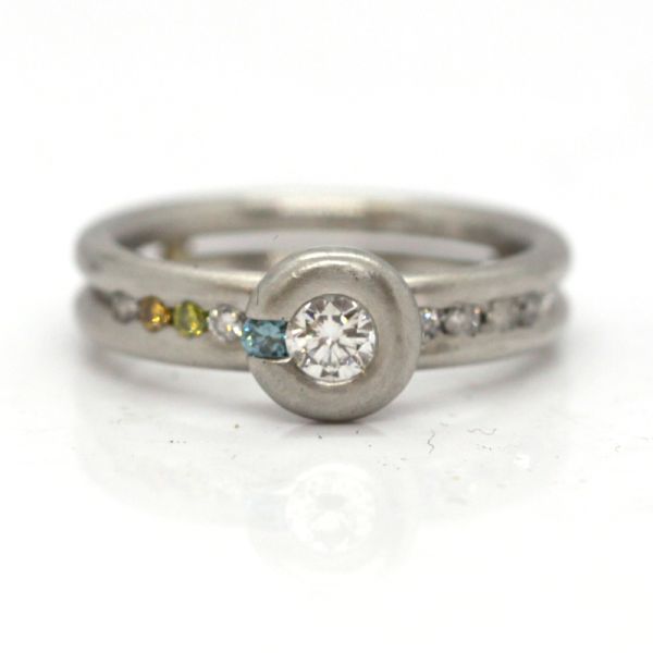 Brillantring 950er Platin 0,45 Ct Diamanten im Brillantschliff GR 53 (13392)