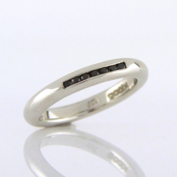 GOOIX Damen Ring Rund 925er Silber schwarze Zirkonia GR 56 NEU UVP.: 69,-