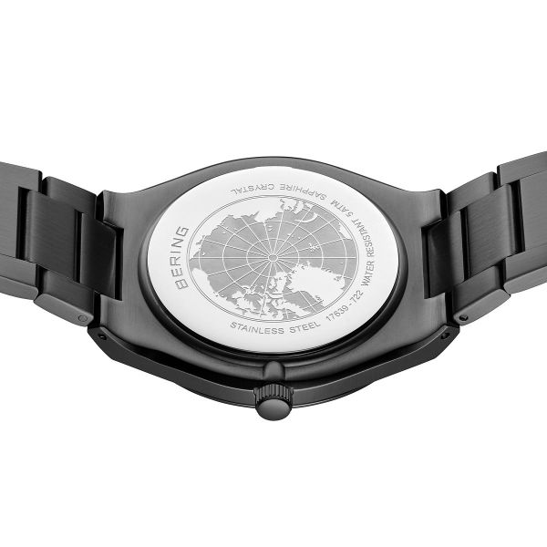 BERING Herren Armbanduhr Classic schwarz gebürstet 17639-722 NEU