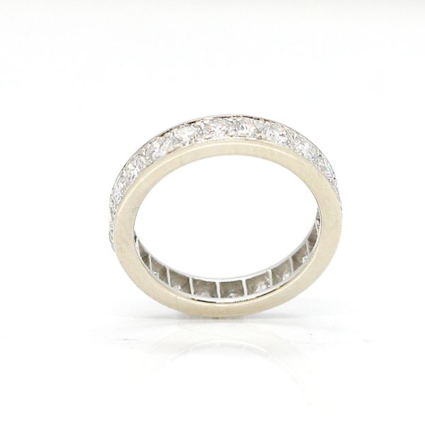 Memoire Ring 750er Weißgold 2,2 Ct Diamanten im Brillantschliff GR 52 (22056)