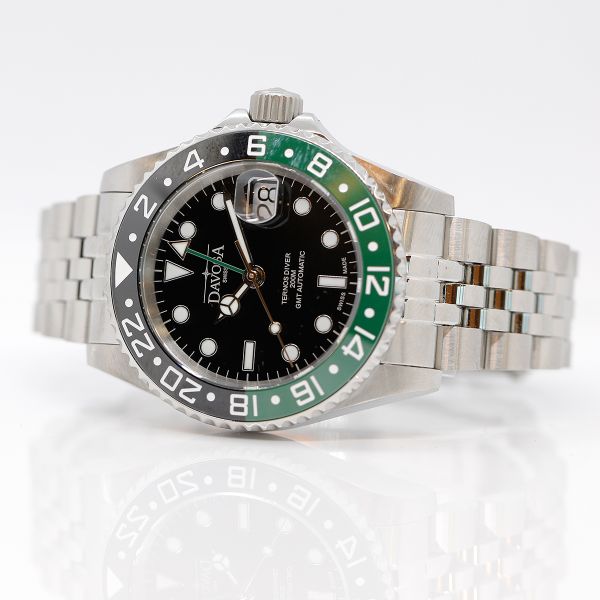 DAVOSA "Ternos" Herrenarmbanduhr GMT Automatik Ref. 16159007 aus 02/23 Restgarantie TOP!