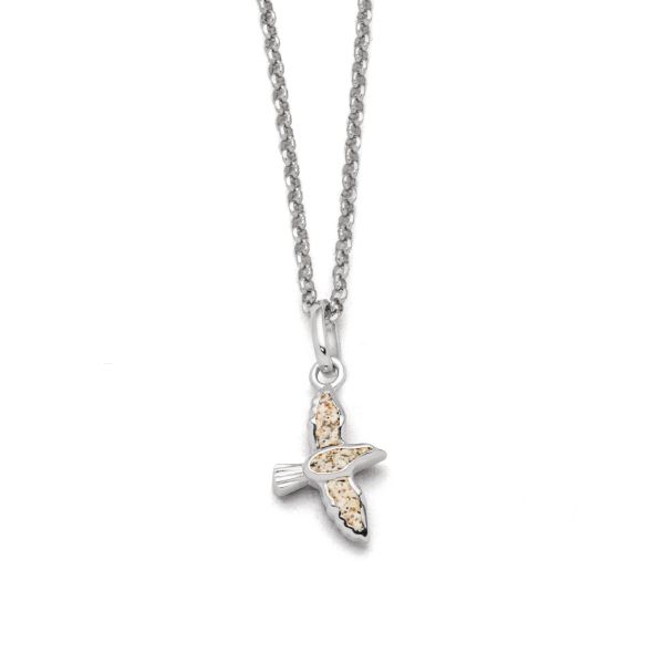 DUR Halskette "Möwe" 925er Silber Strandsand 42 cm K2765 NEU