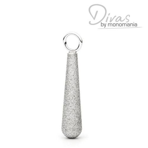 monomania Divas Collier "Marylin" Edelstahl diamantierter Tropfen NEU