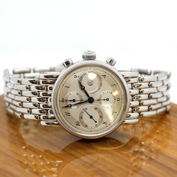 Chronoswiss LUNAR Edelstahl Chronograph Ref. CH7523C Full Set (24738)