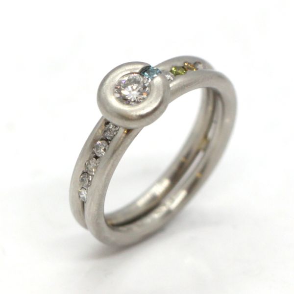 Brillantring 950er Platin 0,45 Ct Diamanten im Brillantschliff GR 53 (13392)