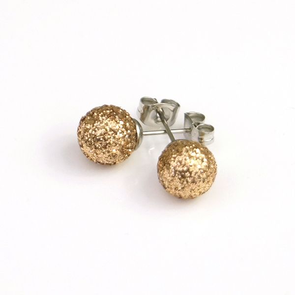 Ohrstecker Edelstahl Sparkling silver / gold NEU