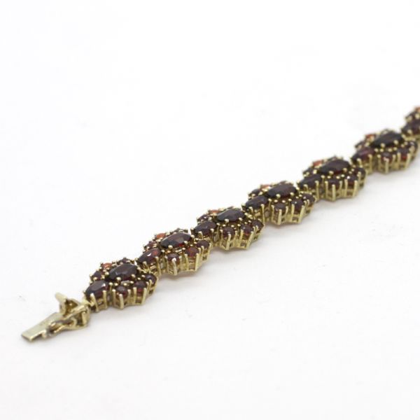 Armband Granat Gliederarmband 333er Gelbgold 190 mm (5297)