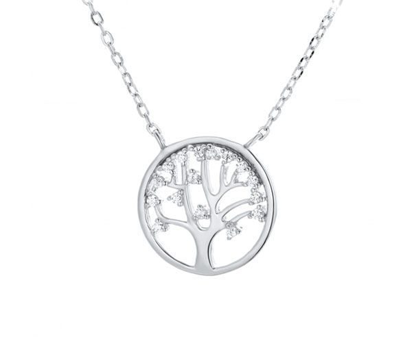 Collier "LEBENSBAUM" 925er Silber rhodiniertt 39 + 5 cm ES90027502 NEU